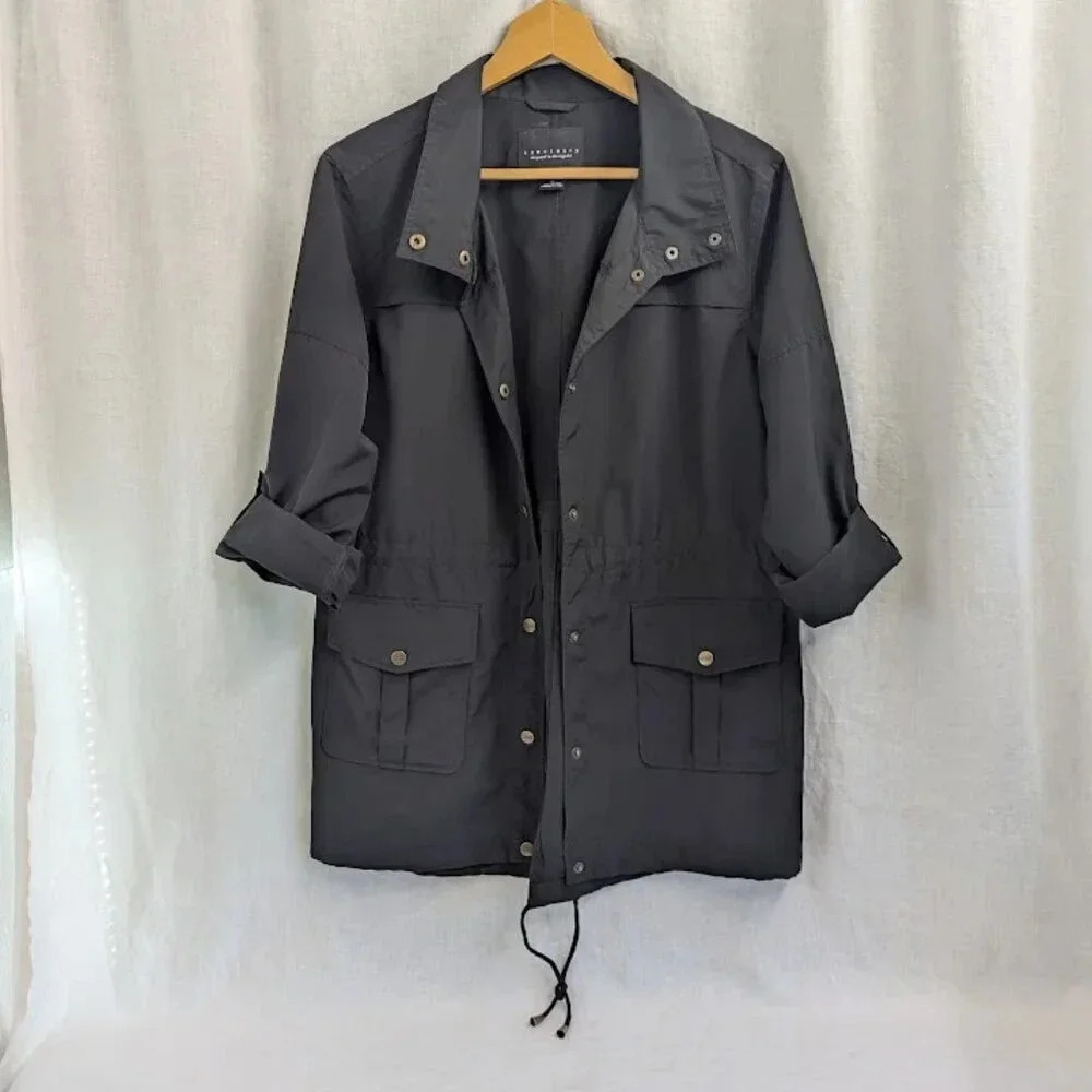 Sanctuary black light weight jacket, 3/4 sleeve option, women's size M O13